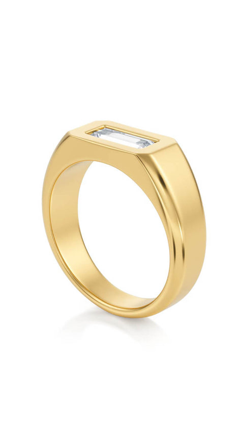 Rectangle Baguette Cut Signet