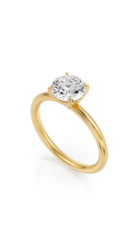 Round Stone Engagement Ring