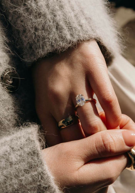 Oval Diamond Engagement Ring