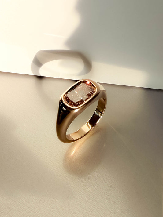 Champagne Diamond Engagement Ring