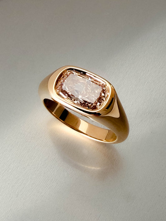 Champagne Diamond Engagement Ring