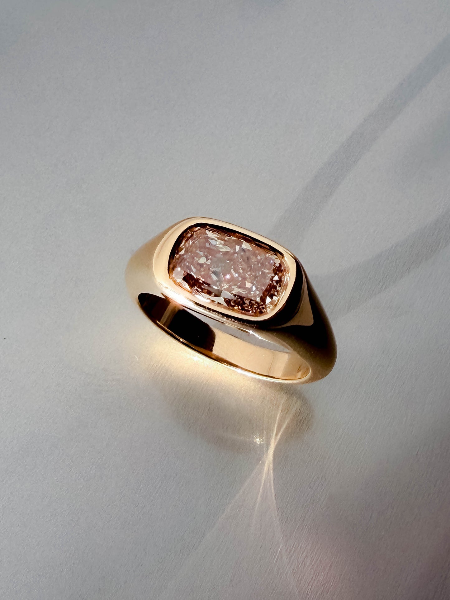 Champagne Diamond Engagement Ring
