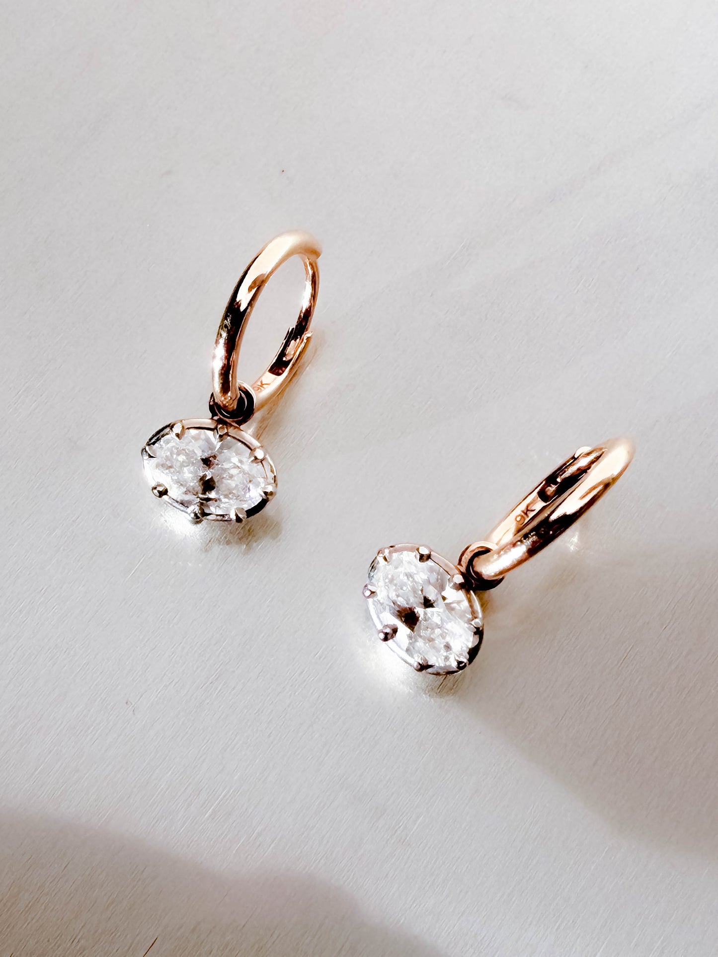 East-west Diamond Drop Earrings