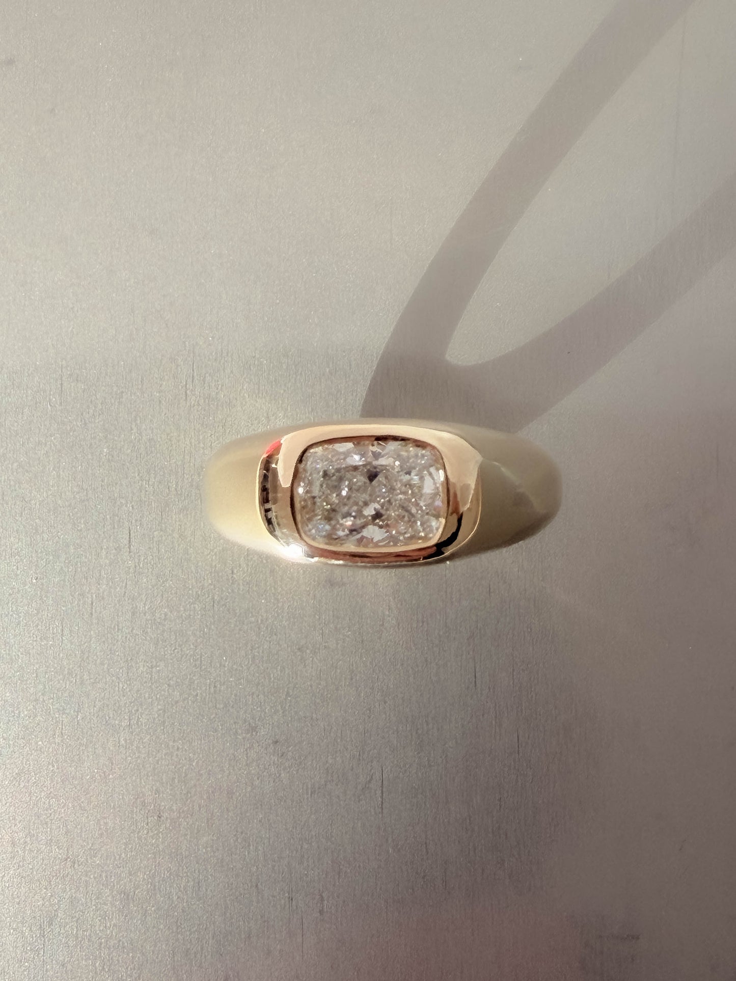 1ct Lab Grown Cushion Engagement Ring