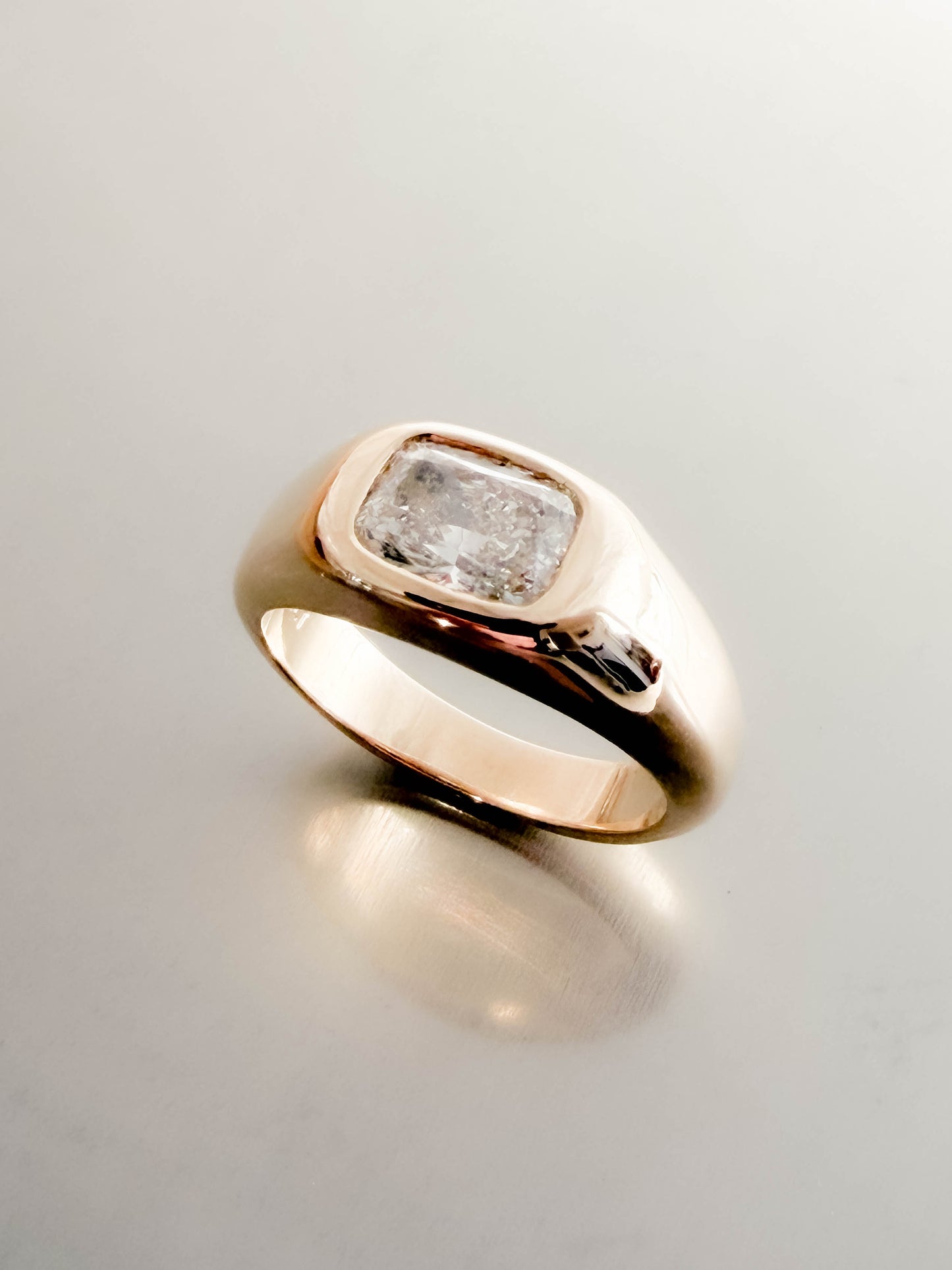 1ct Lab Grown Cushion Engagement Ring
