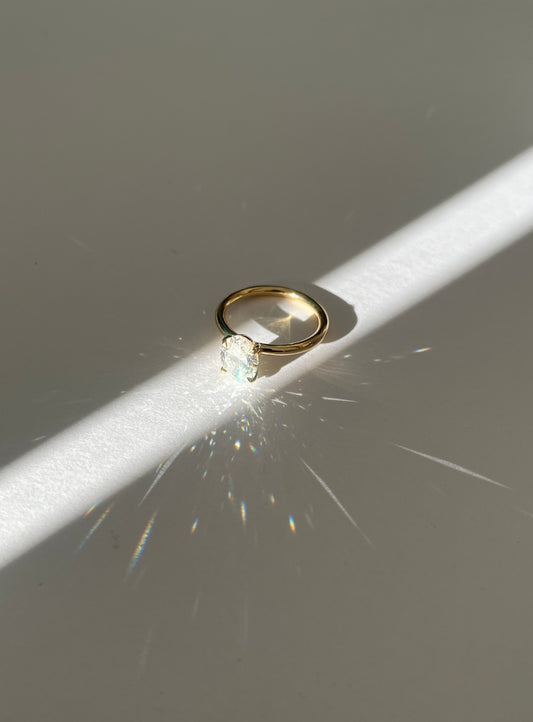 Oval Diamond Engagement Ring